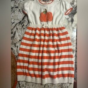 Gymboree Pumpkin Stripe Costume Dress - Orange and White